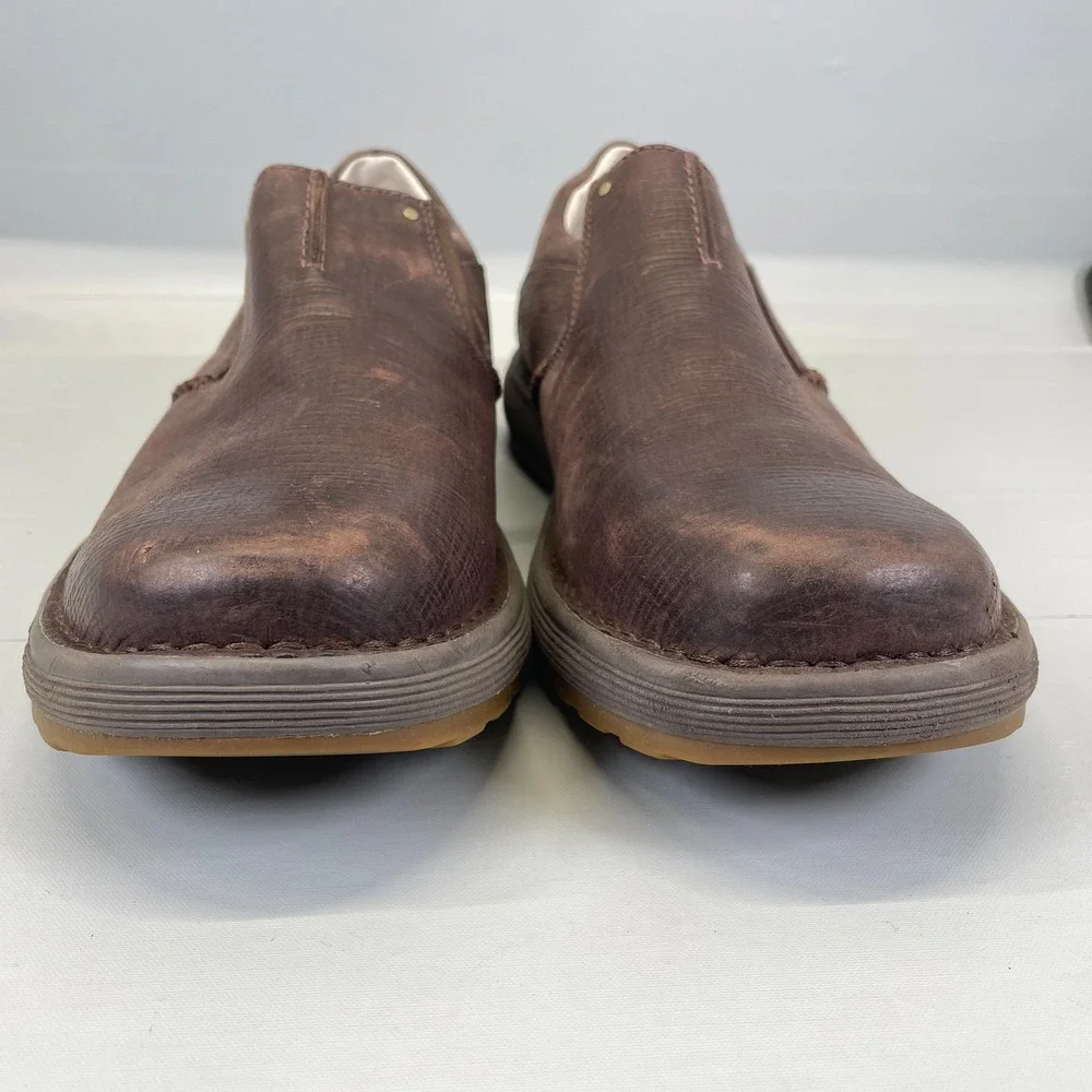 Dr. Martens Shoes Mens Size 12 Brown Leather Slip On Casual Comfort Loafers